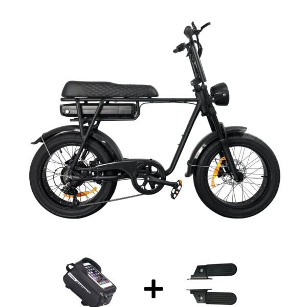 EB2 Fatbike Zwart met aluminium frame, 18Ah accu en hydraulische schijfremmen