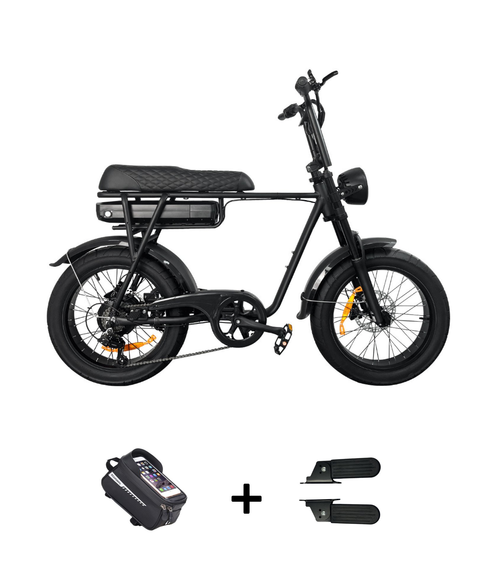 EB2-Zwart-Deal EB2 Fatbike Zwart met aluminium frame, 18Ah accu en hydraulische schijfremmen