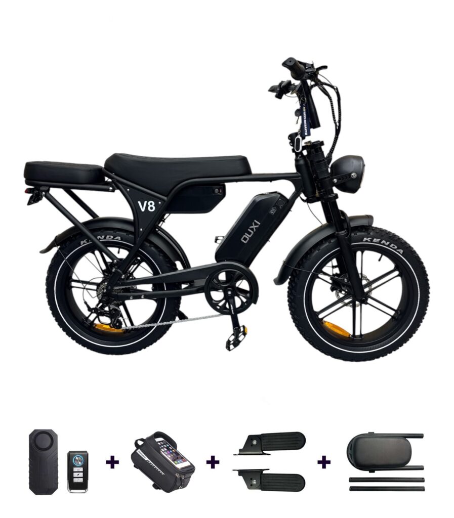 OUXI V8 Max fatbike met dubbele accu inclusief graties accesoires