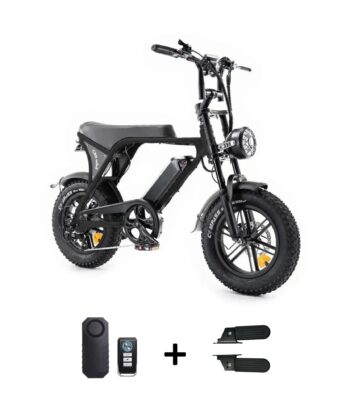 OUXI C80 Mini fatbike zwart inclusief gratis accessoires deal