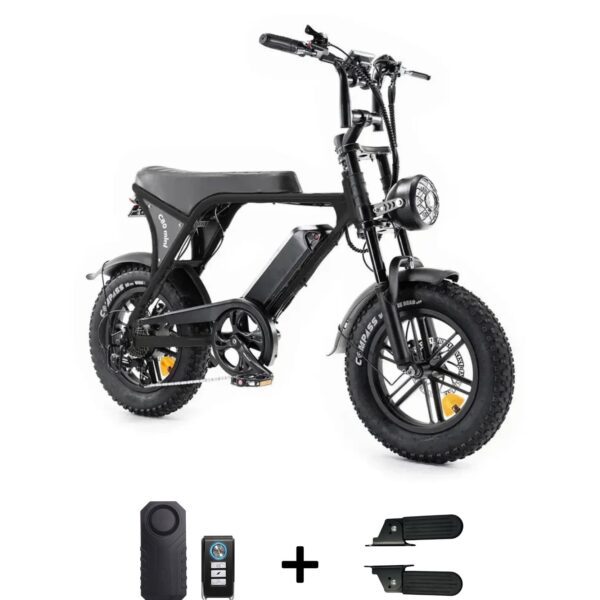 OUXI C80 Mini fatbike zwart inclusief gratis accessoires deal