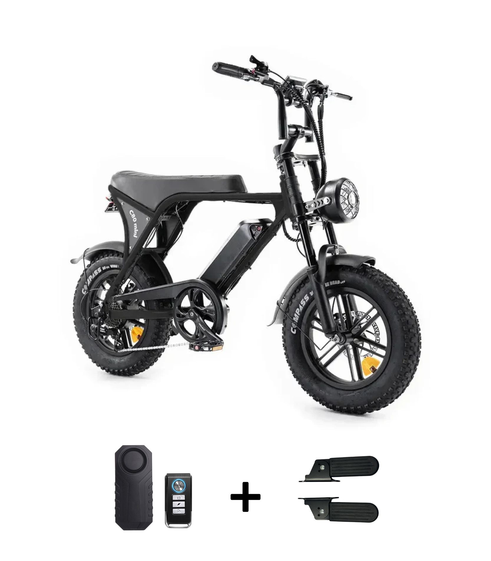 OUXI-C80-mini-zwart-deal OUXI C80 Mini fatbike zwart inclusief gratis accessoires deal