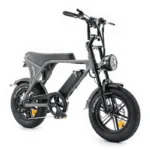 OUXI C80 Mini fatbike grijs schuin vooraanzicht