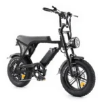 OUXI C80 Mini fatbike zwart schuin vooraanzicht