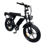 Detailfoto van het frame en design van de OUXI V8 fatbike