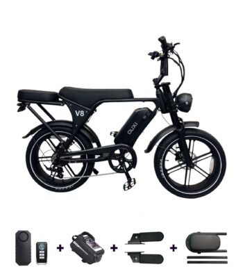 OUXI V8 Zwart met wegbanden met graties inbegrepen accesoires