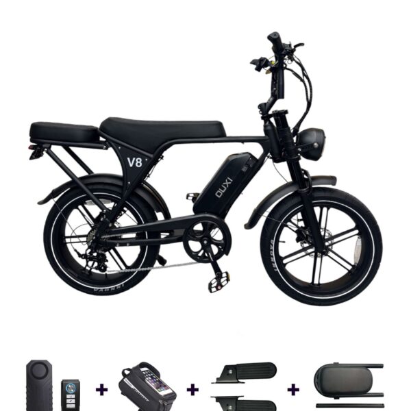 OUXI V8 Zwart met wegbanden met graties inbegrepen accesoires