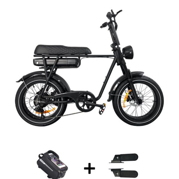 EB2 PRO Fatbike Zwart met krachtsensor, 18Ah accu, aluminium frame en hydraulische schijfremmen