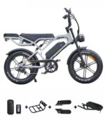 QMWHEEL V20 Pro fatbike Nardo Grey met bijhorende accesoires