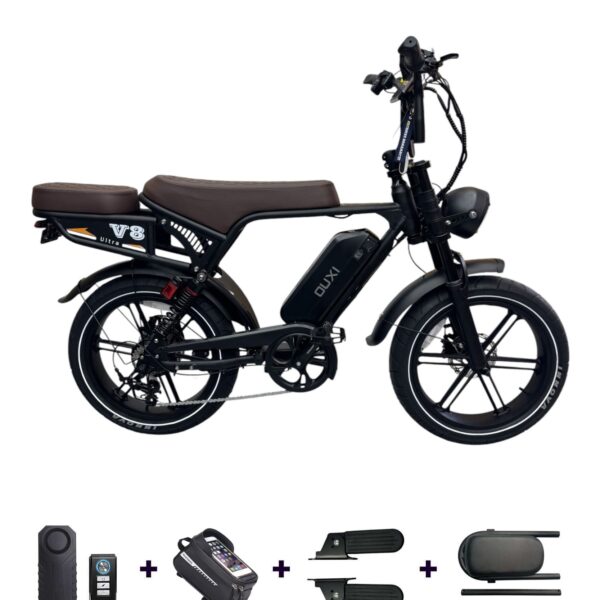 OUXI V8 Ultra bruin zadel met graties inbegrepen accesoires