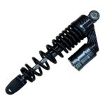 Detail van de achterdemper van de OUXI V8 Pro fatbike