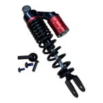 Detail van de achterdemper van de OUXI V8 Pro fatbike