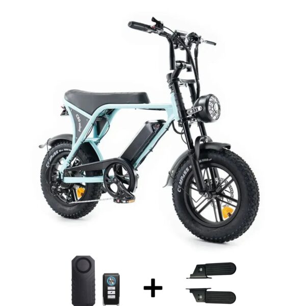 OUXI C80 Mini fatbike licht blauw inclusief gratis accessoires deal