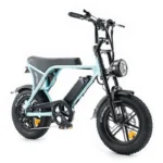 OUXI C80 Mini fatbike licht blauw schuin vooraanzicht