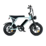 OUXI C80 Mini elektrische fatbike licht blauw zijaanzicht