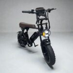 knipperlicht van OUXI V8 Ultra Mini fatbike bruin zadel