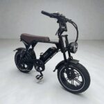 OUXI V8 Ultra Mini fatbike bruin zadel van schuin voren