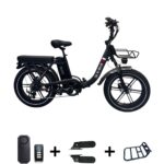 OUXI Q11 Fatbike vouwfiets grijs met gratis toebehoren