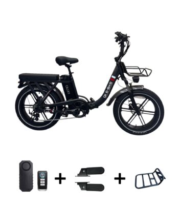 OUXI Q11 Fatbike vouwfiets grijs met gratis toebehoren