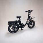 OUXI Q11 Fatbike vouwfiets grijs van schuin achter