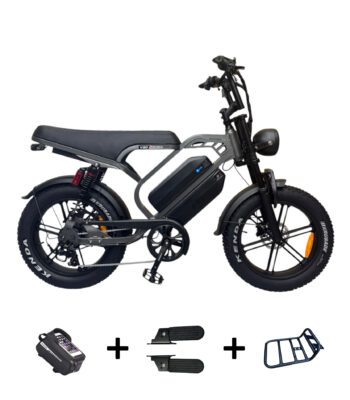 QMWHEEL V20 Limited Pro Silver Grey elektrische fatbike inclusief gratis accesoires